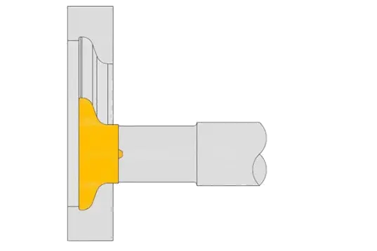 Precision carbide V28 seal groove milling insert