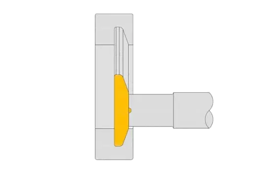 Precision carbide V32 groove milling insert